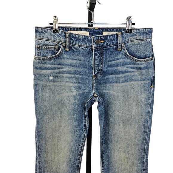 Anthropologie Pilcro  and The Letterpress Hyphen Fringe Bottom Boho Crop Jeans - Picture 9 of 10